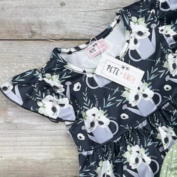 PETE + LUCY Garden Girl 2 Piece Summer Ruffle Short Set 6/6X NEW - Picture 2 of 4